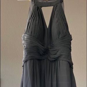 Steel Grey Alicepub Keyhole Bridesmaid Dress Long